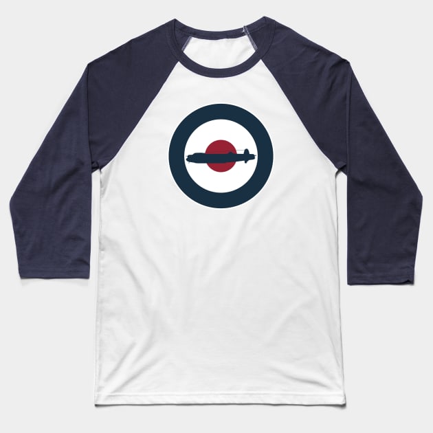 RAF Avro Lancaster Bomber Baseball T-Shirt by TCP